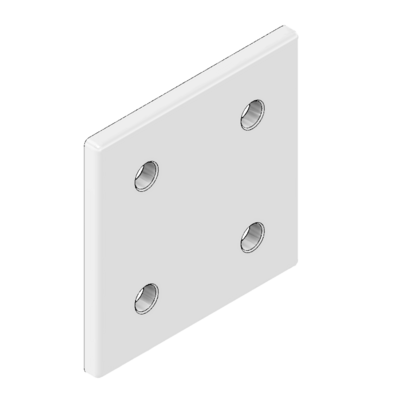 41-120-1SS MODULAR SOLUTIONS TIE PLATE 90MM X 90MM X 6MM<BR>CREATES RIGHT ANGLE, WITH STAINLESS STEEL HARDWARE